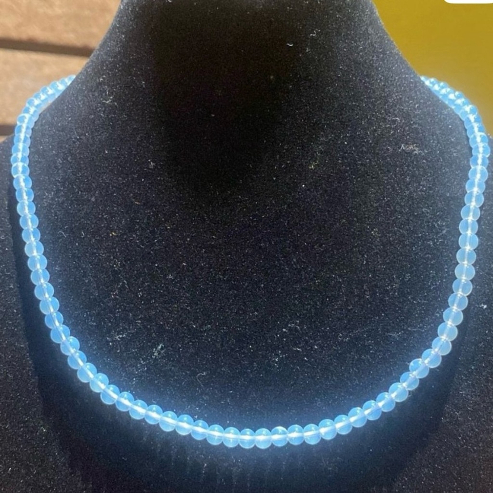 Opalite Bead Stretchy Necklace Bracelet Anklet